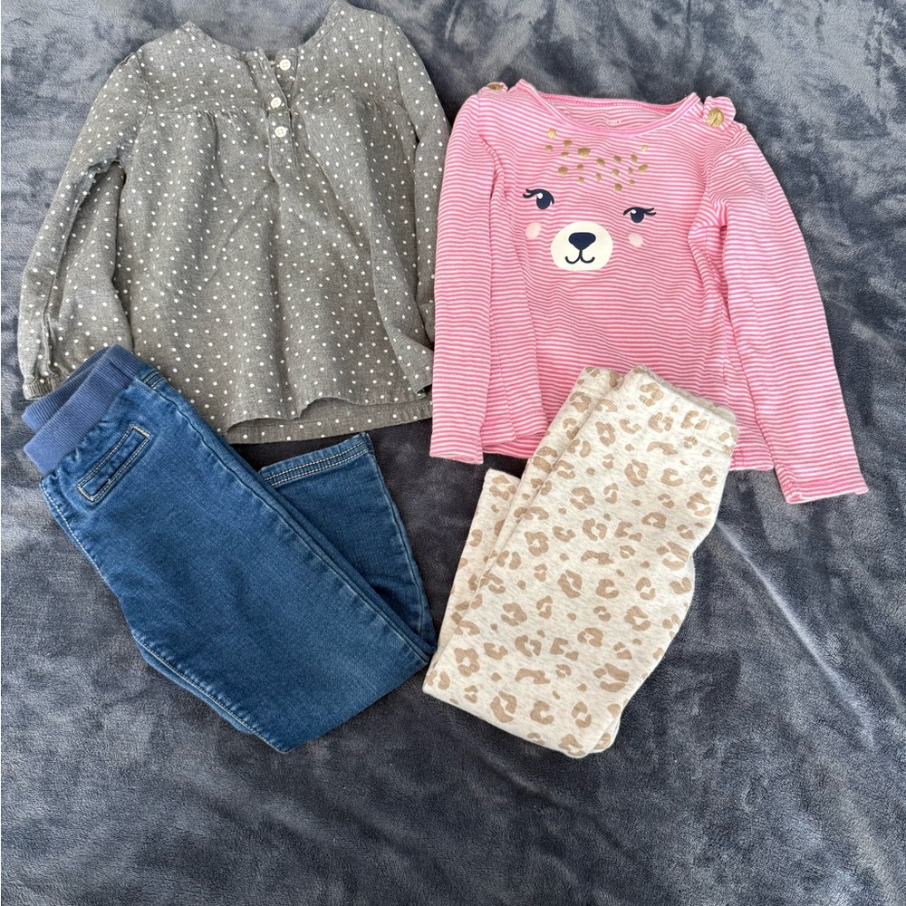 Carter's Gray, Pink, and Blue Kids Matching Set